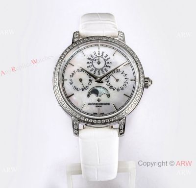 TW Factory Swiss Replica Vacheron Constantin Women Traditionnelle Watch 36mm MOP Dial